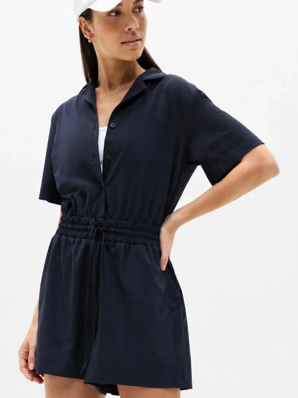 NWOT Athleta Avenue Romper Navy XS